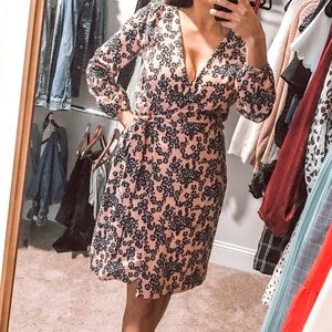 JCrew Wrap Dress Pink Floral Pattern Women’s 00